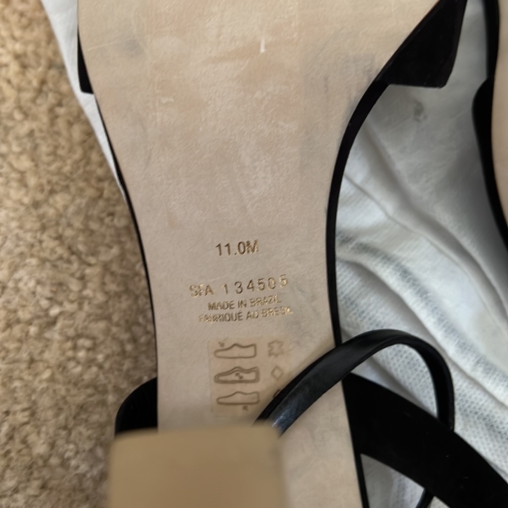 Saks fifth avenue pointed suede clear blocked heels - Picture 5 of 5